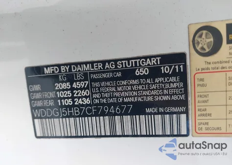2012 Mercedes-Benz C 350 Sport from USA, damaged, VIN WDDGJ5HB7CF794677